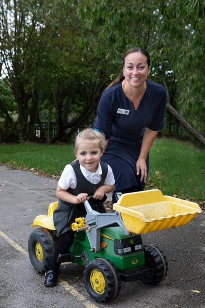 2. Kerry Carter Anwyl Homes sales advisor with Shavington CP pupil Darcey.