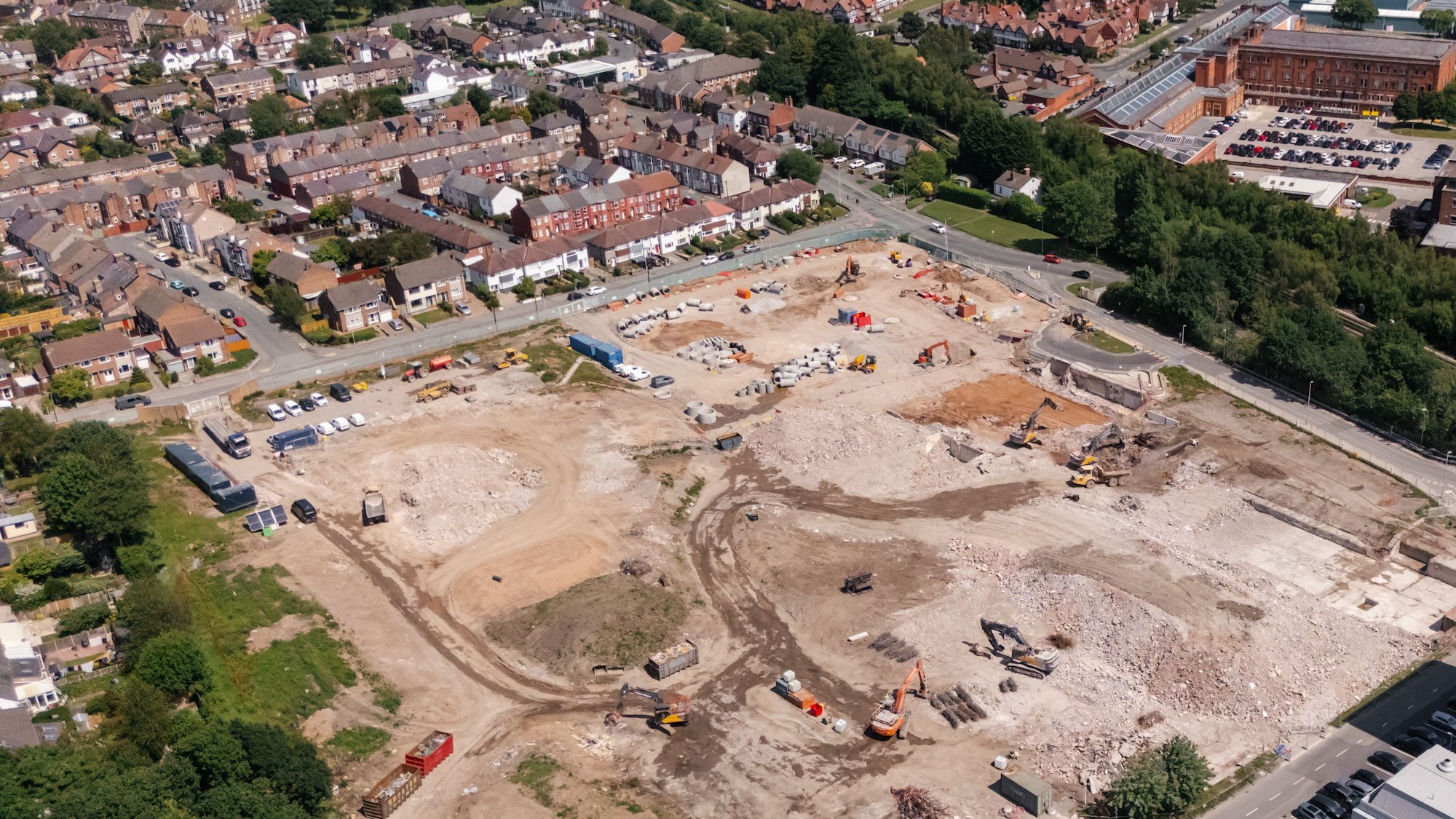 Aerial Lottie Gardens demolition complete