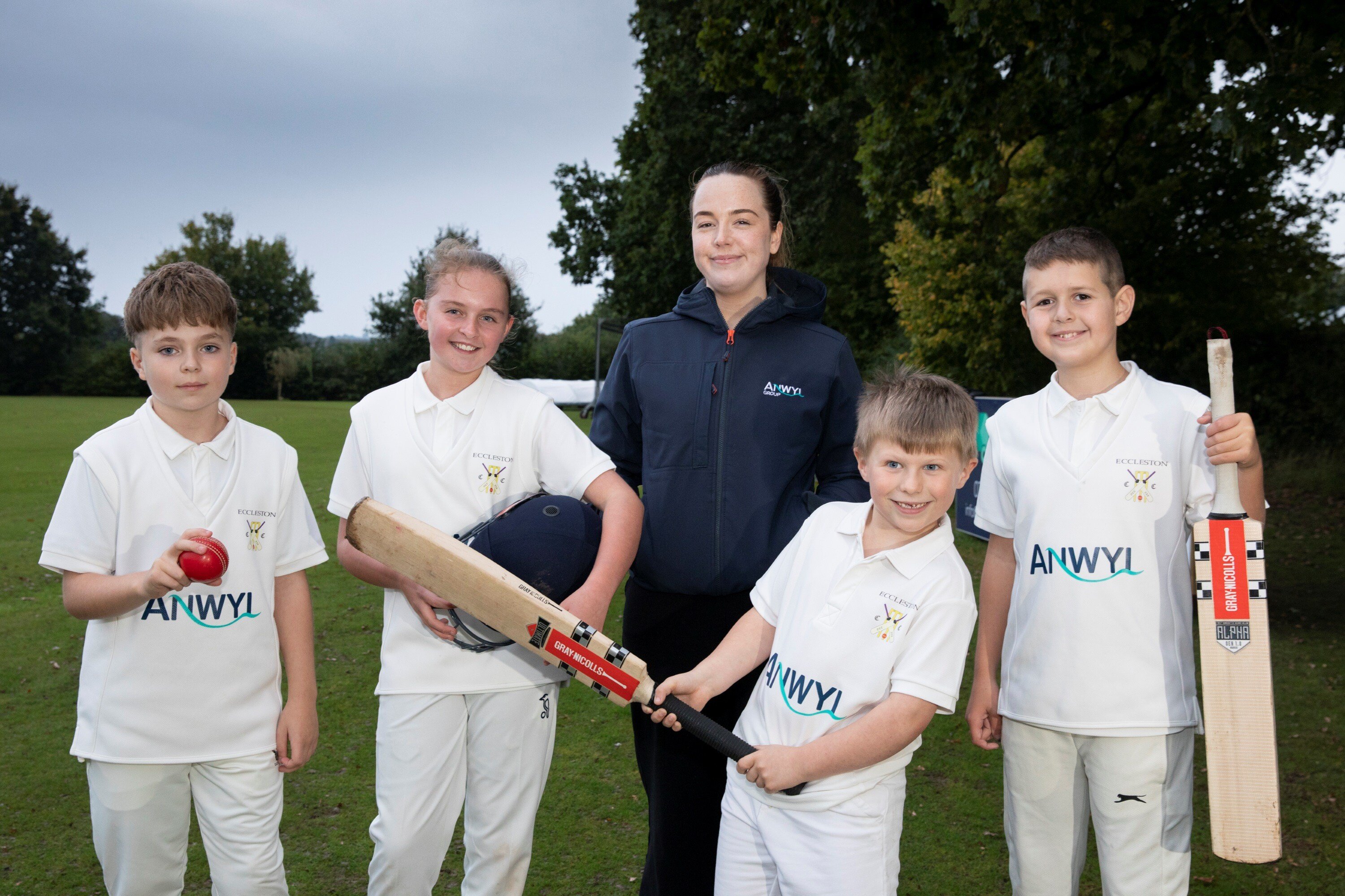 Eccleston Cricket Club-3 Katie Jones with Oliver, Poppy, Freddie and William