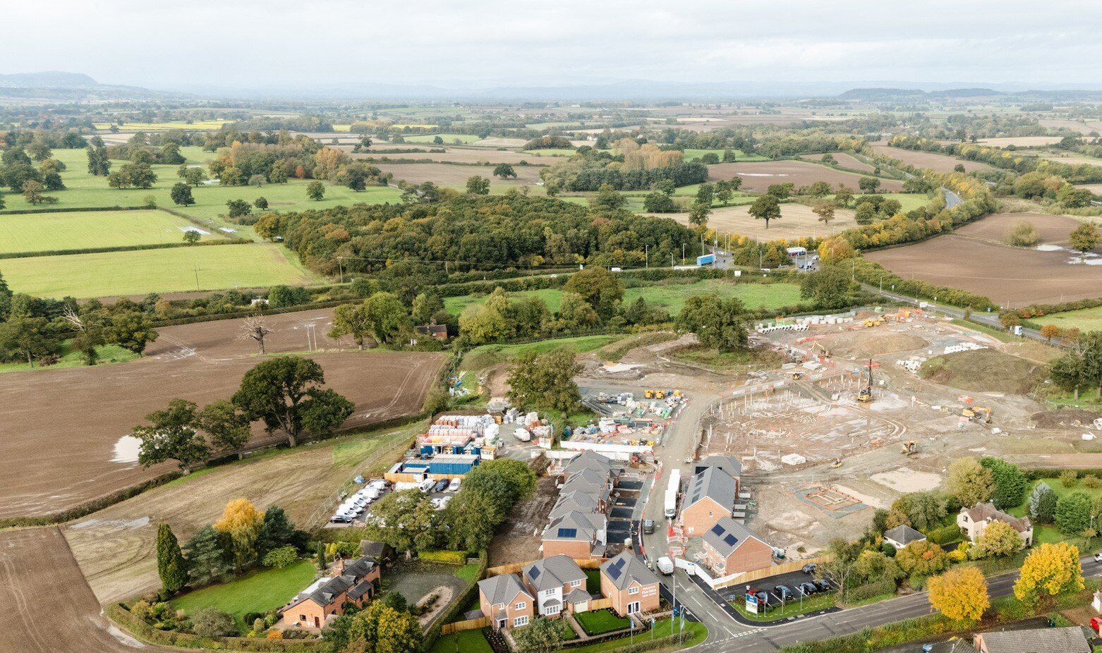 Five Oaks, Shrewsbury aerial 1 edit