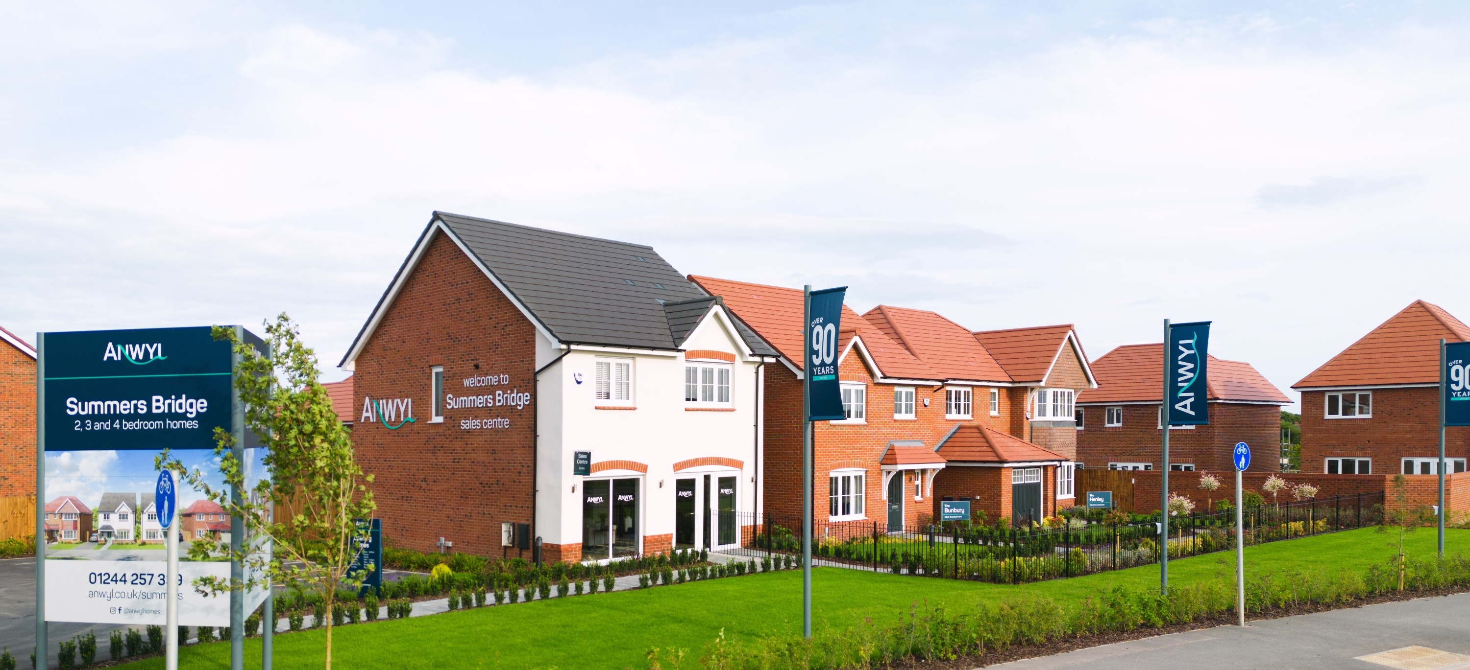 Show homes and sales centre at Anwyl Homes Summers Bridge development