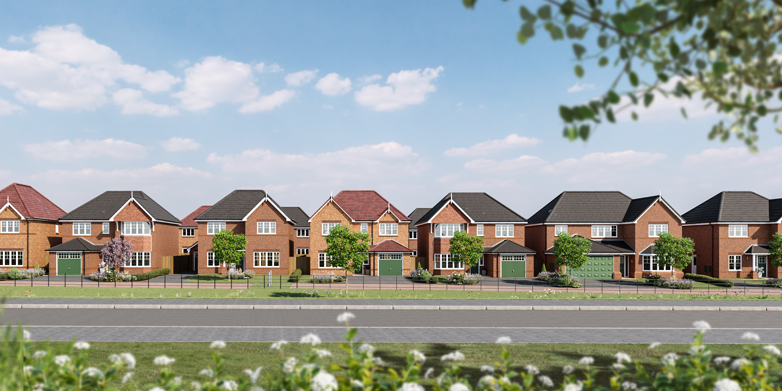 A CGI of the new homes on the latest phase of Anwyl’s Priory Gardens development in Burscough  