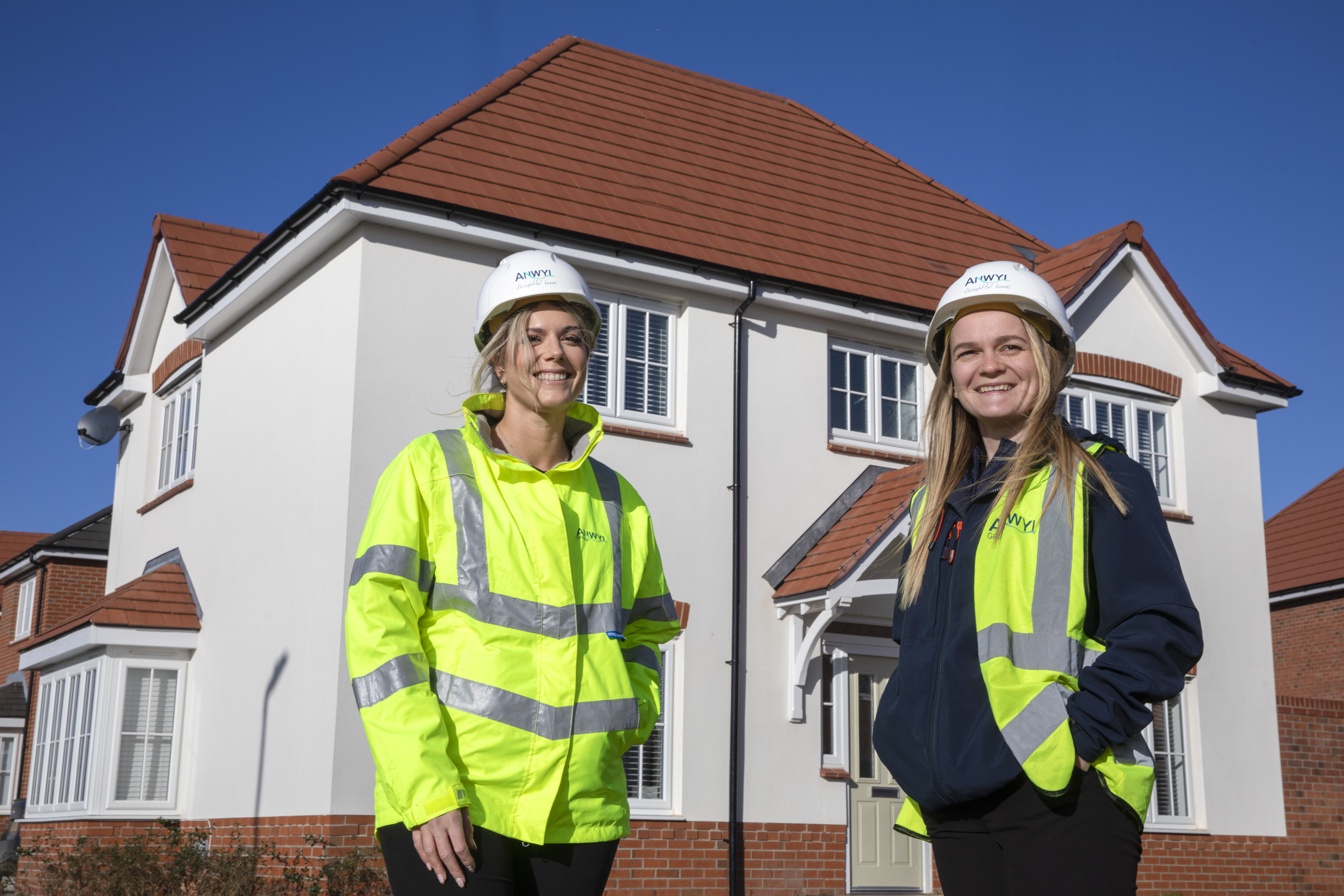 Anwyl Homes colleagues Kayley Williams, a senior buyer, and Hannah Edwards, an architectural technician