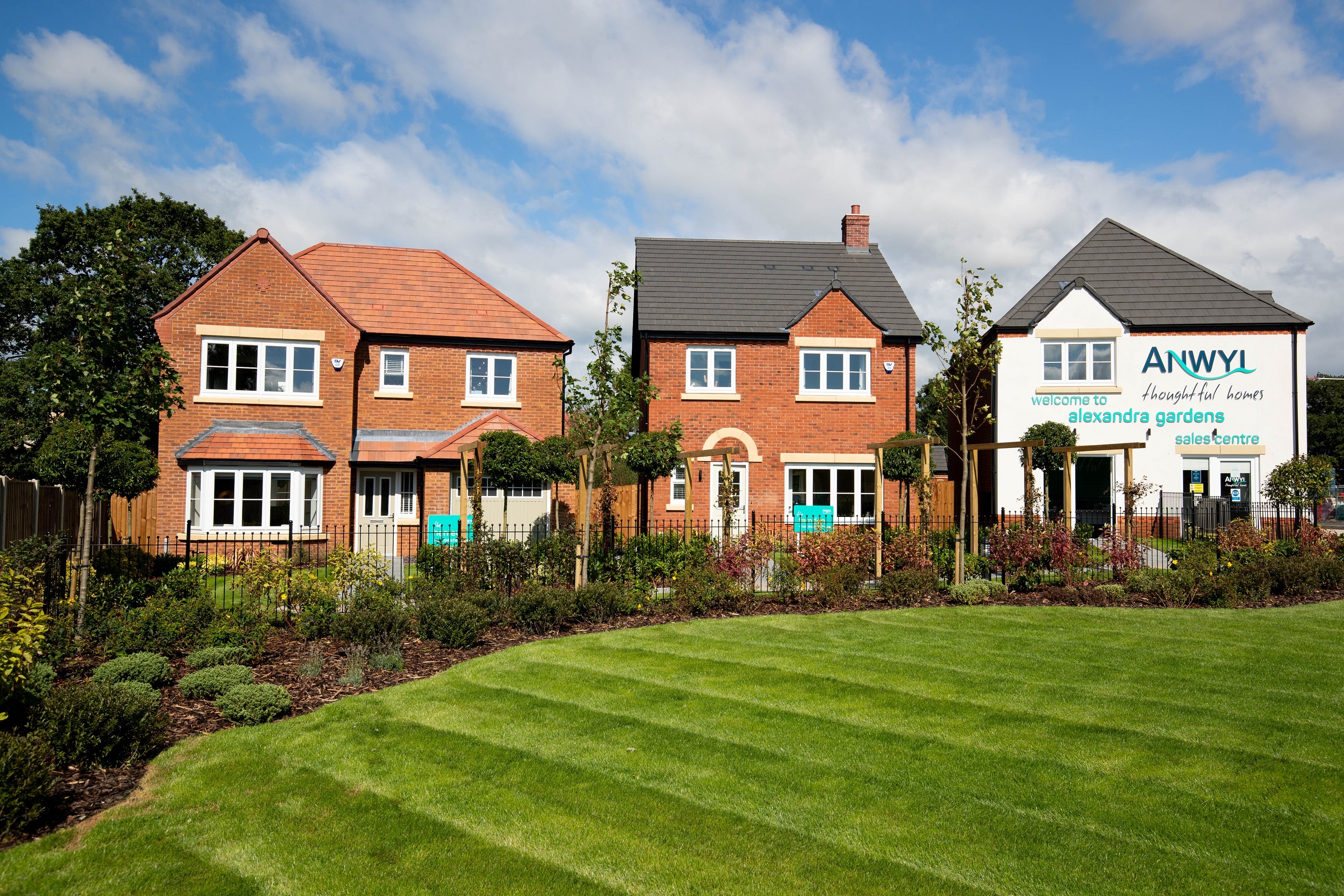 Street scene of houses at Alexandra Gardens 