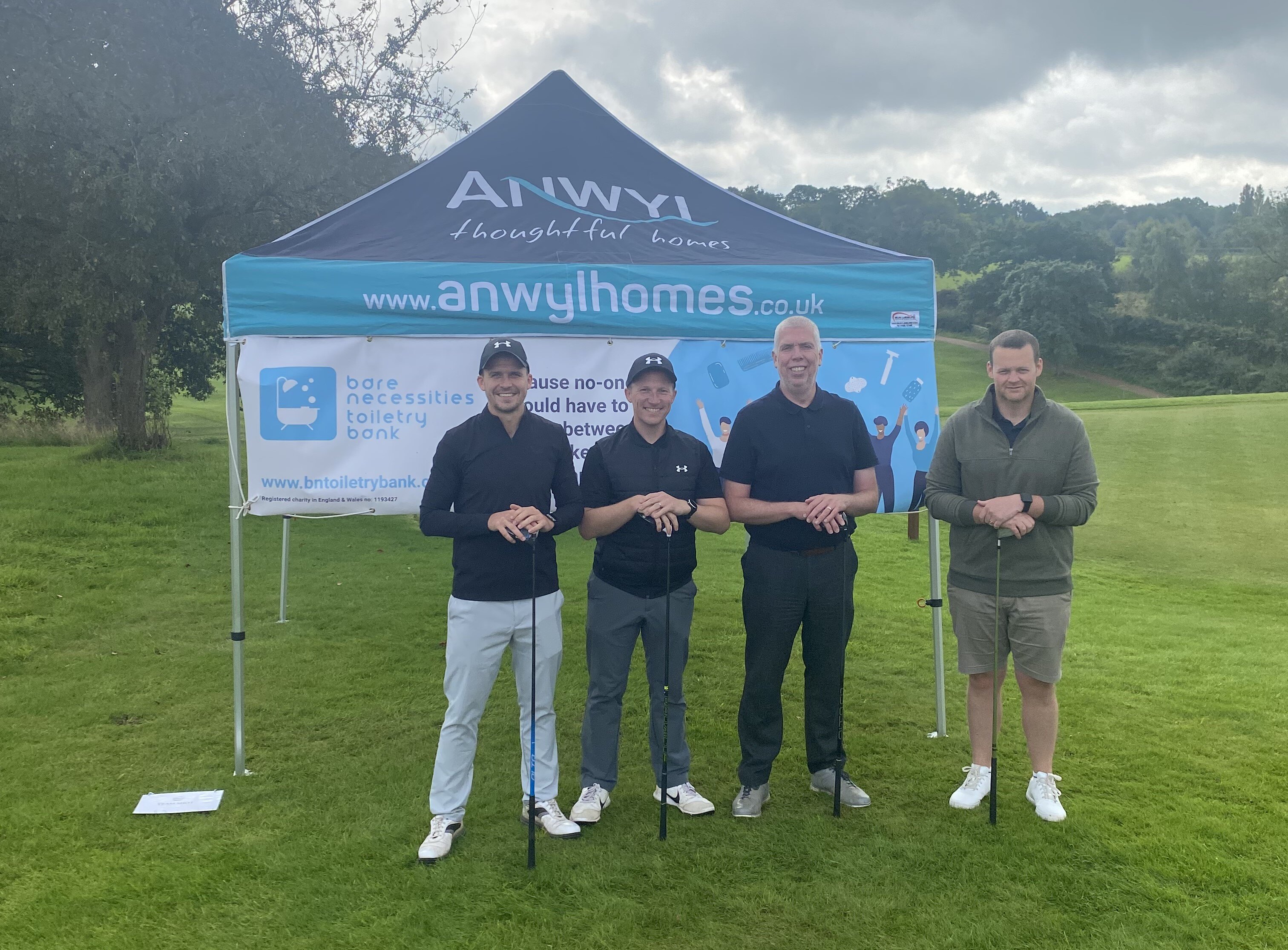 The Anwyl team from last year’s Bare Necessities Golf Day Matthew Gould, Paul Darwin, Dave Lancaster and Phil Jump