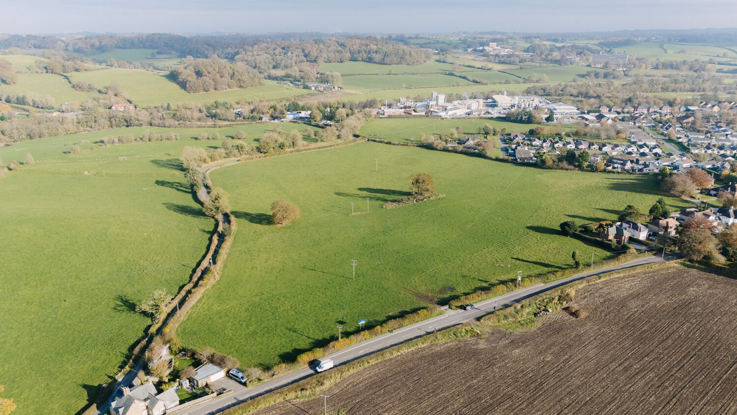 Dol Derwen Drone shot of land