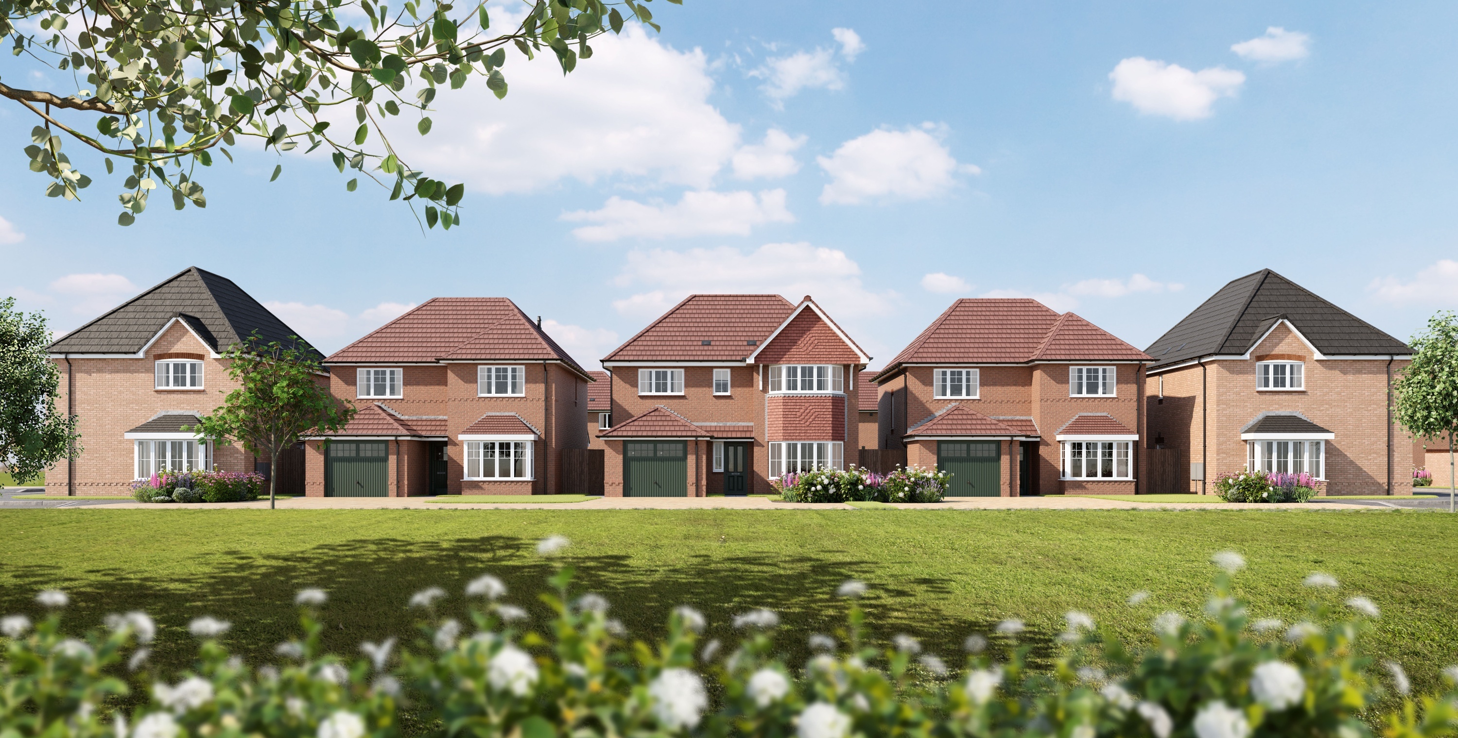 A CGI of new homes at Walkers Glade in Ingol